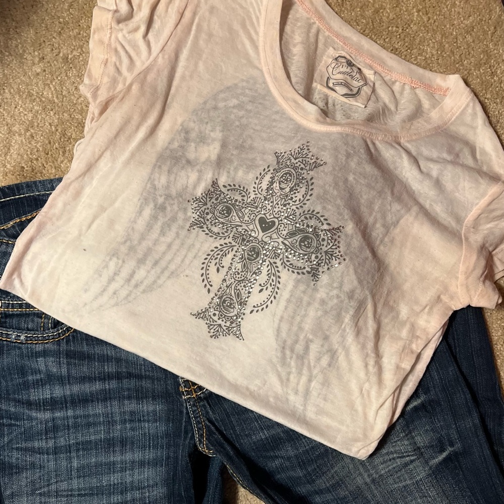 Sheer pink top